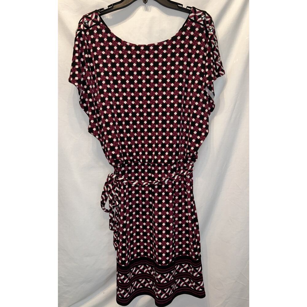 WHITE HOUSE BLACK MARKET Size Small Blouson Belted Knee Length Dress WHBM Party